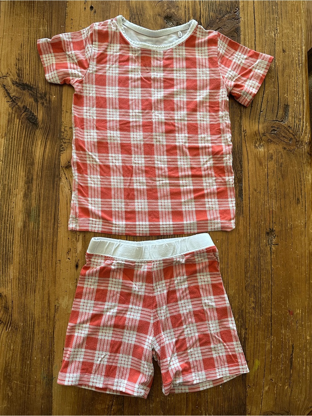 Coco Moon Hawaiʻi Bamboo Plaid Short Pajama Set 2T